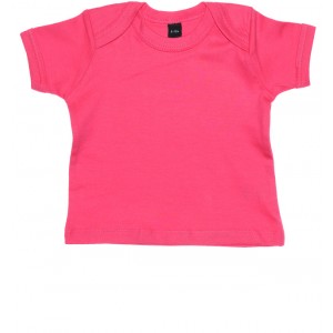 T-Shirt mit Couvert-Halsöffnung pink