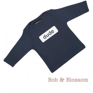 Bob & Blossom Longsleeve "dude" dunkelblau