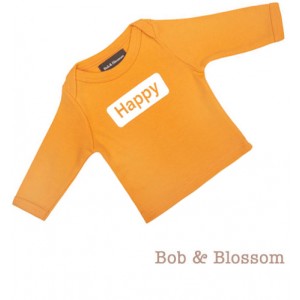 Bob & Blossom Longsleeve "Happy" orange 