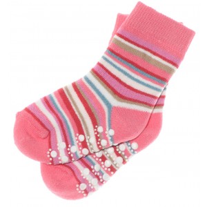 ABS Socken rosa geringelt