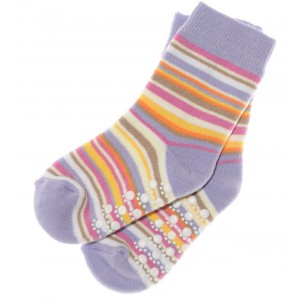 ABS Socken lila geringelt