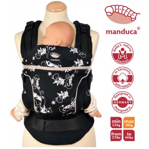 Manduca Babytrage JardinNuit schwarz