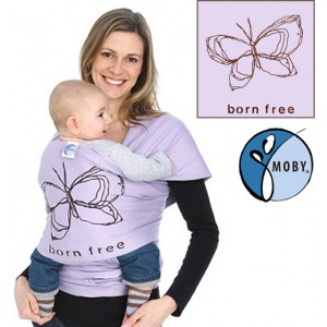 Tragetuch Moby Wrap Born Free lila Flieder