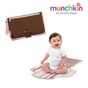 Munchkin Wickeltasche braun rosa