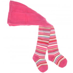 Baby-Strumpfhose pink geringelt