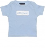 Bob & Blossom Baby T-Shirt "Little Man" hellblau