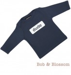 Bob & Blossom Longsleeve "dude" dunkelblau