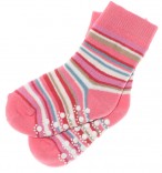 ABS Socken rosa geringelt