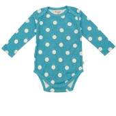 Bio-Baby Body Frugi Aqua Polka Dots