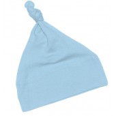 Babymütze mit Knoten hellblau