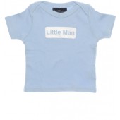 Bob & Blossom Baby T-Shirt "Little Man" hellblau