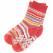 ABS Socken rot geringelt