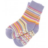 ABS Socken lila geringelt