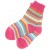 Babysocke pink bunt geringelt