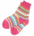 Babysocke pink bunt geringelt