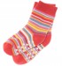 Baby Lauflern-Socken rot geringelt