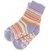 Baby-Socken ABS  lila geringelt