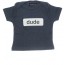 Bob & Blossom Baby T-Shirt "dude" dunkelblau