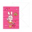 Grußkarte Baby-Mädchen Hase mit Umschlag
